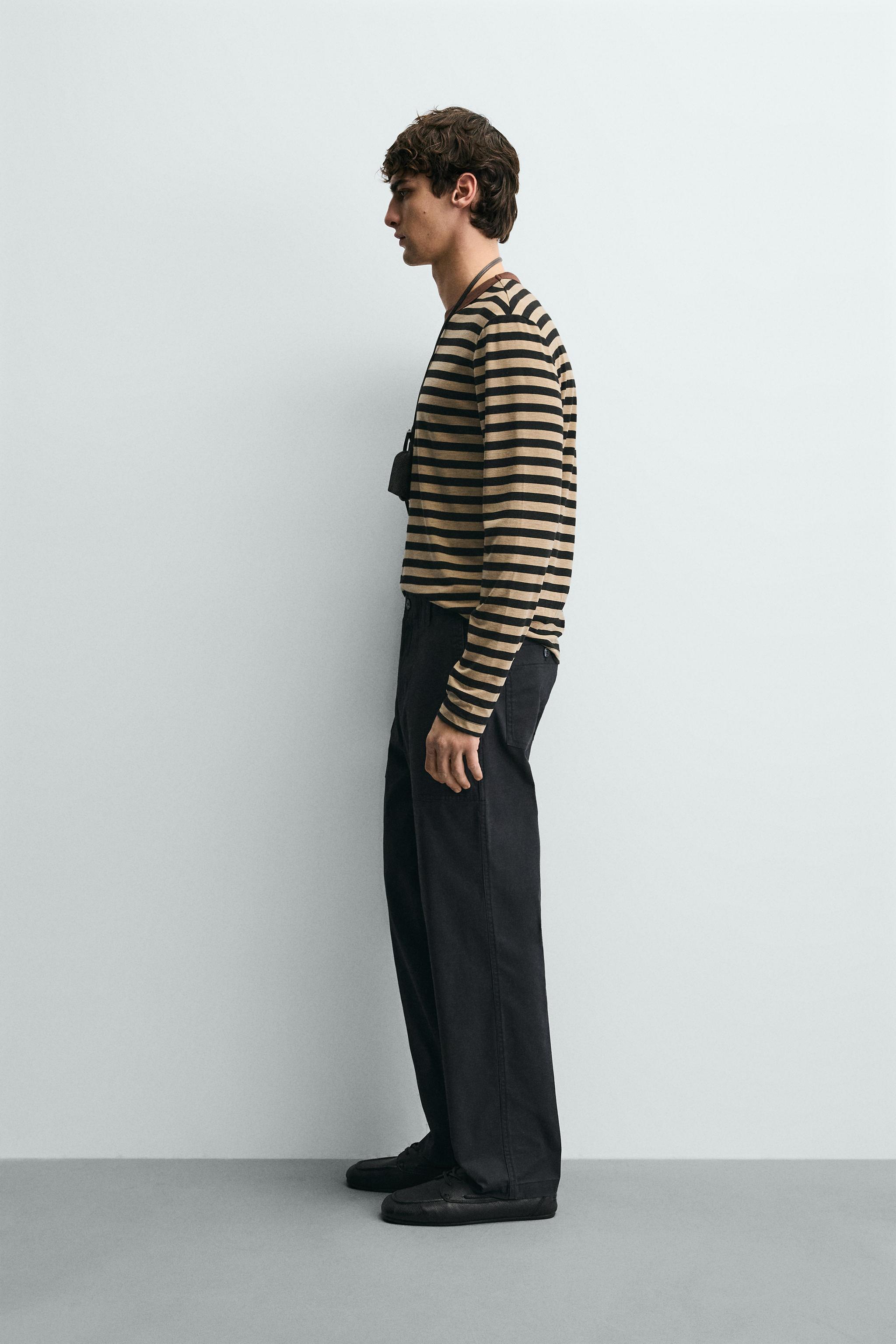 WASHED STRAIGHT FIT PANTS